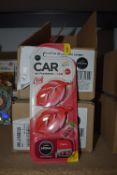 Four Boxes of 10 Aroma Car 3D Leaf Mini Cherry Air Fresheners (expired)