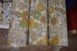 *Three 25m x 45” Rolls of Sunflower Pattern Material