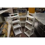 *Three Wooden Display Shelves