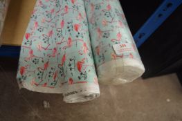 *Two 45” wide Rolls of Flamingo Pattern Material (mixed lengths)