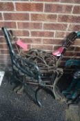 Two Pairs of Cast Iron Garden Bench Ends