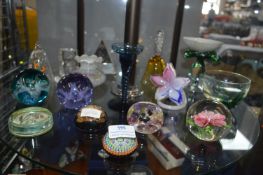Glass Paperweights by Caithness etc. plus Dishes a