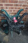 Two Pairs of Cast Iron Garden Bench Ends