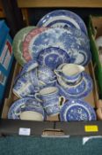 Blue & White Willow Pattern Pottery etc.