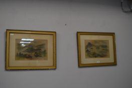 Two Edwardian Tom Browne Scottish Highland Prints