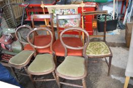 Six Antique Chairs and a Tapestry Screen