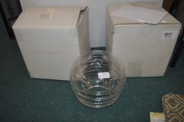 *Two Clear Glass Lampshades