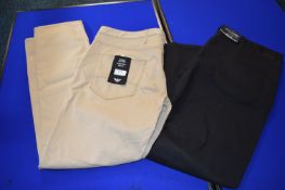 *Two Pairs of 38x32 Gents Trousers by Armani and Jachs