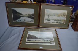 Three Signed Framed Michael Revers Lakeland Prints