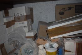 *Contents of Shelf to Include Assorted Plaster Cast Moulds, Fixings, etc.