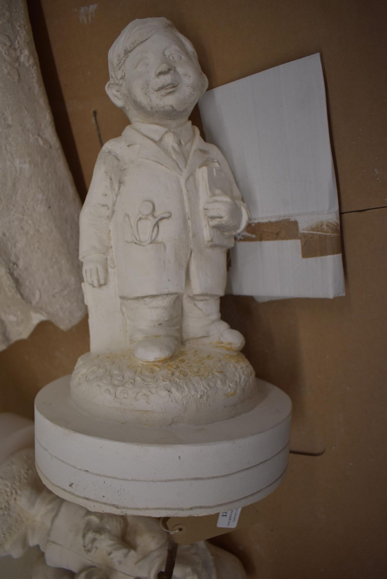 *Young Boy in Doctor Outfit Cast ~16” tall, 9.5” diameter