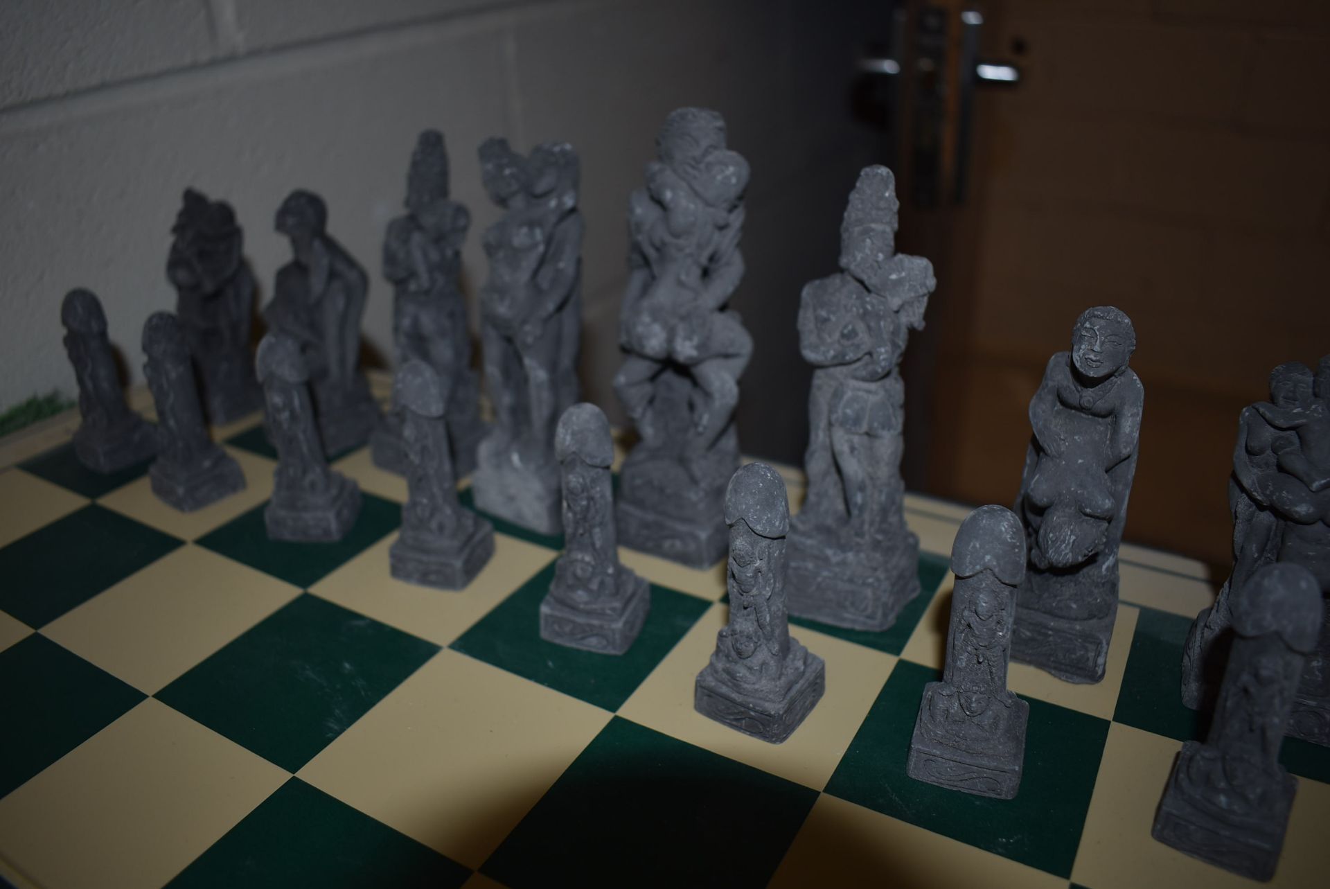 *Two Sets of Unpainted Kamasutra/Erotic Chess Pieces