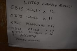 *Box of Assorted Latex Candle Moulds