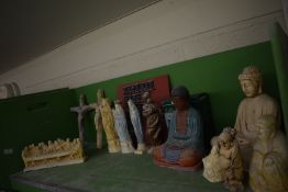 *Contents of Shelf to Include Religious Ornaments etc.