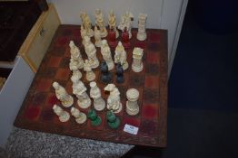 *Wooden Chessboard with Various Display Chess Pieces