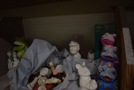 *Contents of Shelf to Include Assorted Ornaments, Chess Pieces, etc.