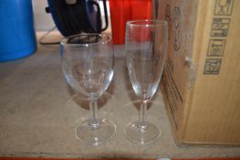Box of Wine Glasses and Flutes