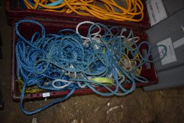 *Plastic Crate of Assorted Polypropylene Rope