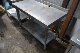 *Vogue Stainless Steel Preparation Table 120x60x84cm