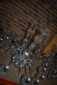 *Pair of Eight Branch Glass Chandeliers
