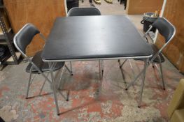 *Square Folding Tables 85x85x70cm and Three Folding Chairs