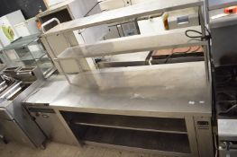 *Stainless Steel Preparation Table with Two Shelves and Cupboard