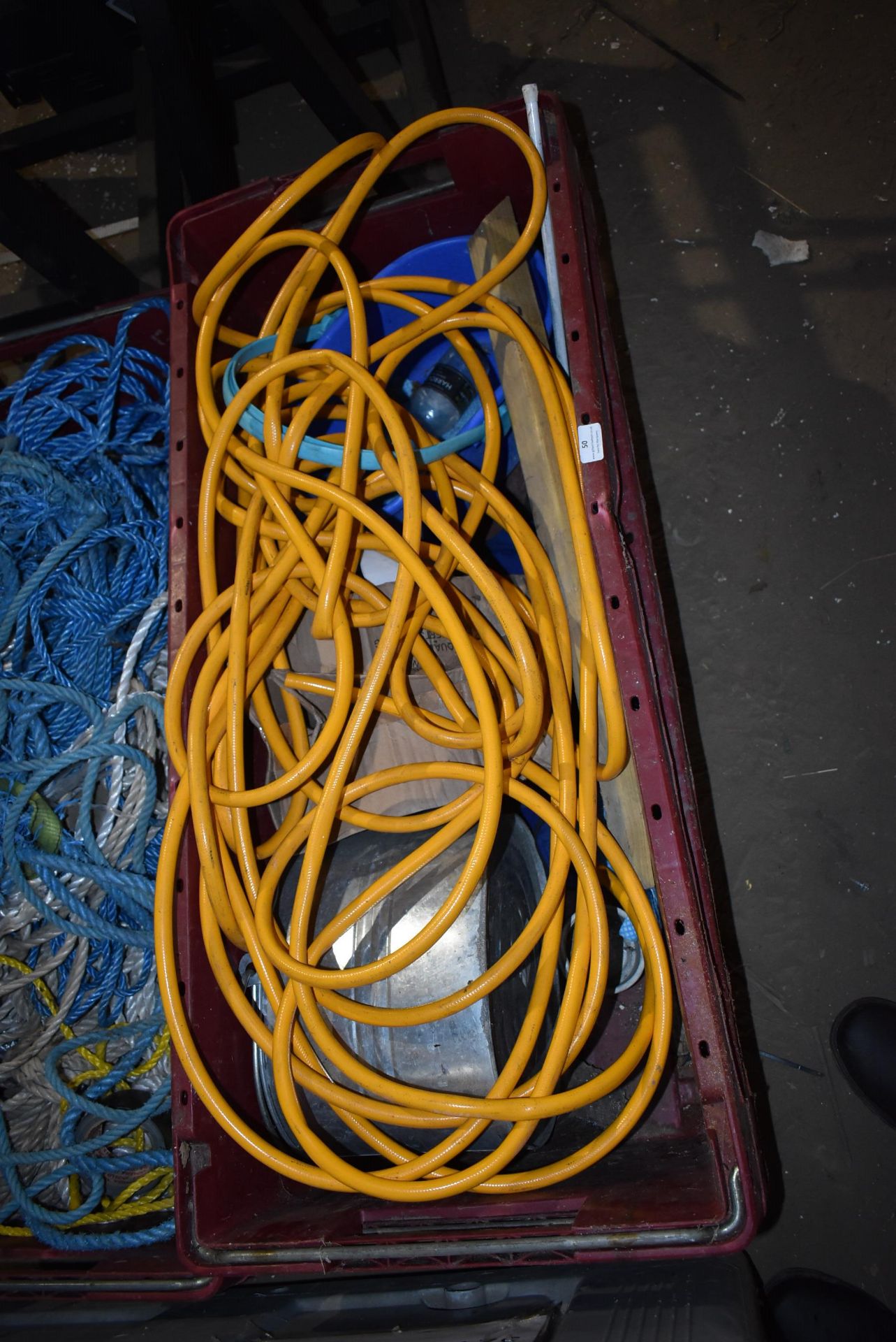 *Plastic Crate Containign Hosepipe, Buckets, etc.