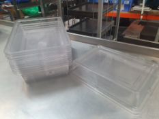 * 12 x polycarbonate domed 1/2 gastro lids
