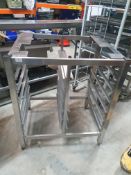 * S/S oven stand with bakery racking - 800w x 600d x 920h