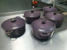 * 5 x Le Creuset pots