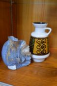 Vintage Studio Pottery Vase, and Jug