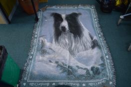 Throw with Border Collie Design