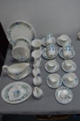 Wedgwood Clementine Pattern Pottery Cups, Saucers,