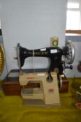 *Vintage Singer Sewing Machine, and a Vulcan Toy Sewing Machine