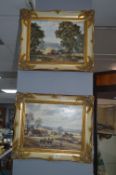 Two Oil on Board Agricultural Studies