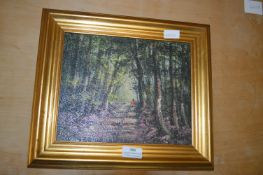 Oil on Canvas Forest Scene