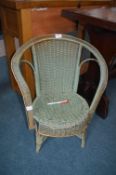 Small Basket Weave Bedroom Chair