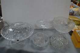 Lead Crystal Fruit Bowls, Cake Stand, etc.