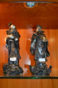 Pair of Chinese Deity Figures (one AF)