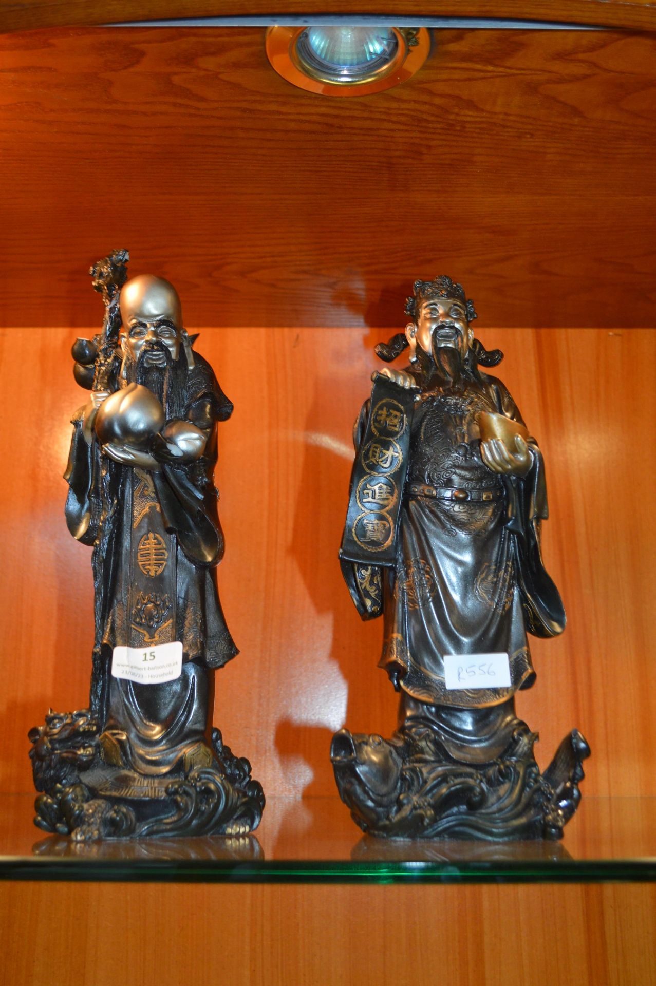 Pair of Chinese Deity Figures (one AF)