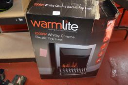 *Warm Light 2000w Whitby Chrome Electric Fire Inset