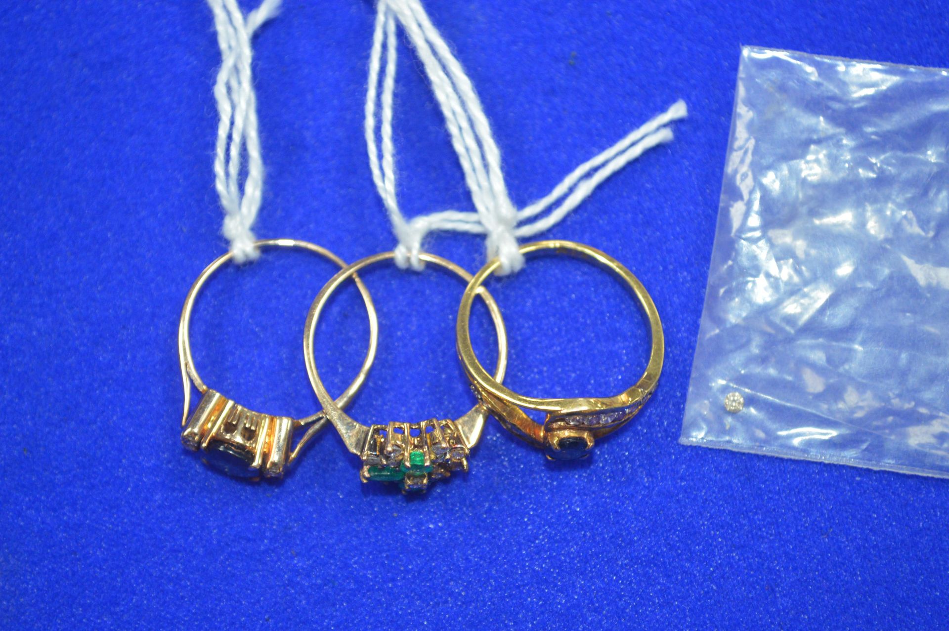 Two 18ct Gold Rings ~6g gross plus One Unmarked Ring (missing some stones) - Image 2 of 5