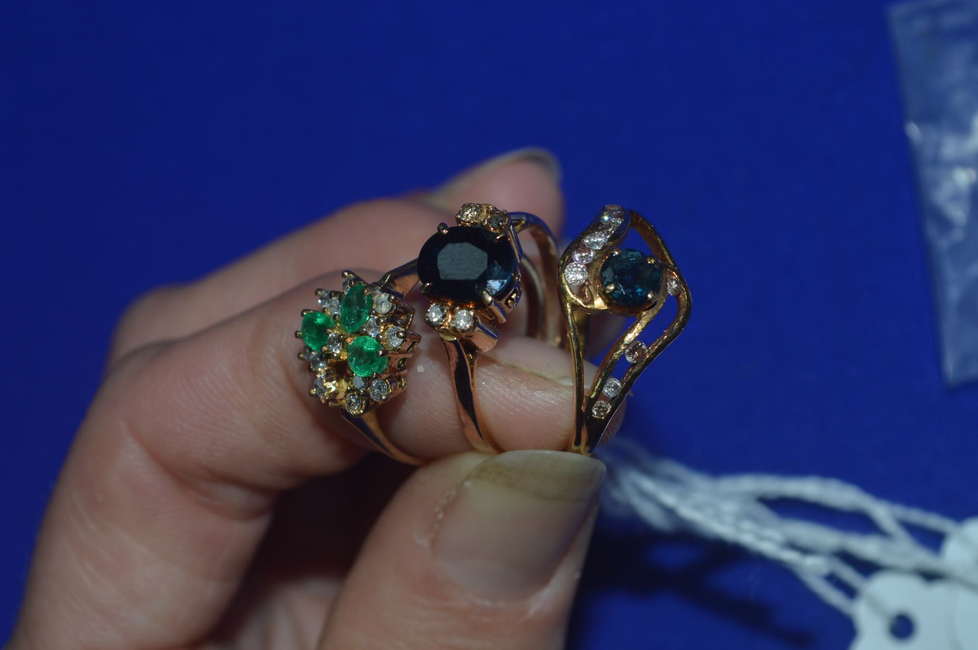 Two 18ct Gold Rings ~6g gross plus One Unmarked Ring (missing some stones) - Image 3 of 5