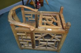 Oriental Wooden Child's Chair