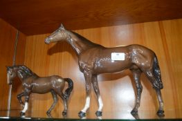 Two Beswick Horses (one has minor faults)