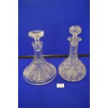 Two Cut Glass Decanters