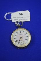 Ladies 935 Britannia Silver Pocket Watch