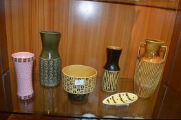 Hornsea and Withernsea Pottery Vases etc.