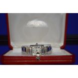 Cartier Tank Francaise Ladies 18ct White Gold 75.0GM Watch & Bracelet Model: 2403