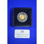 UK Gold Half Crown 2002 0.48g